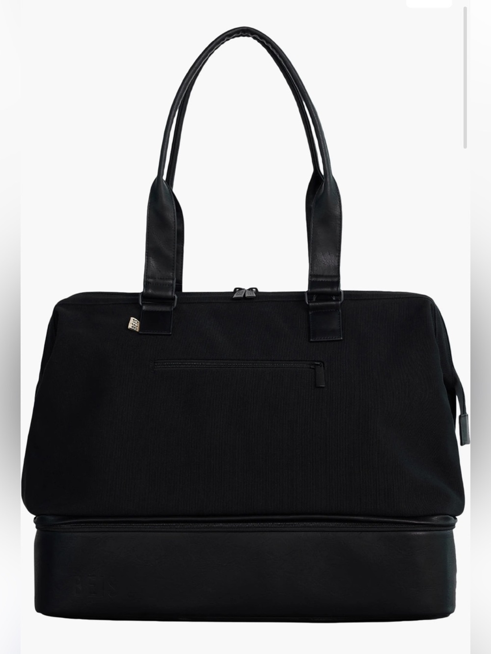 BEIS Black Two-Tone Travel Tote